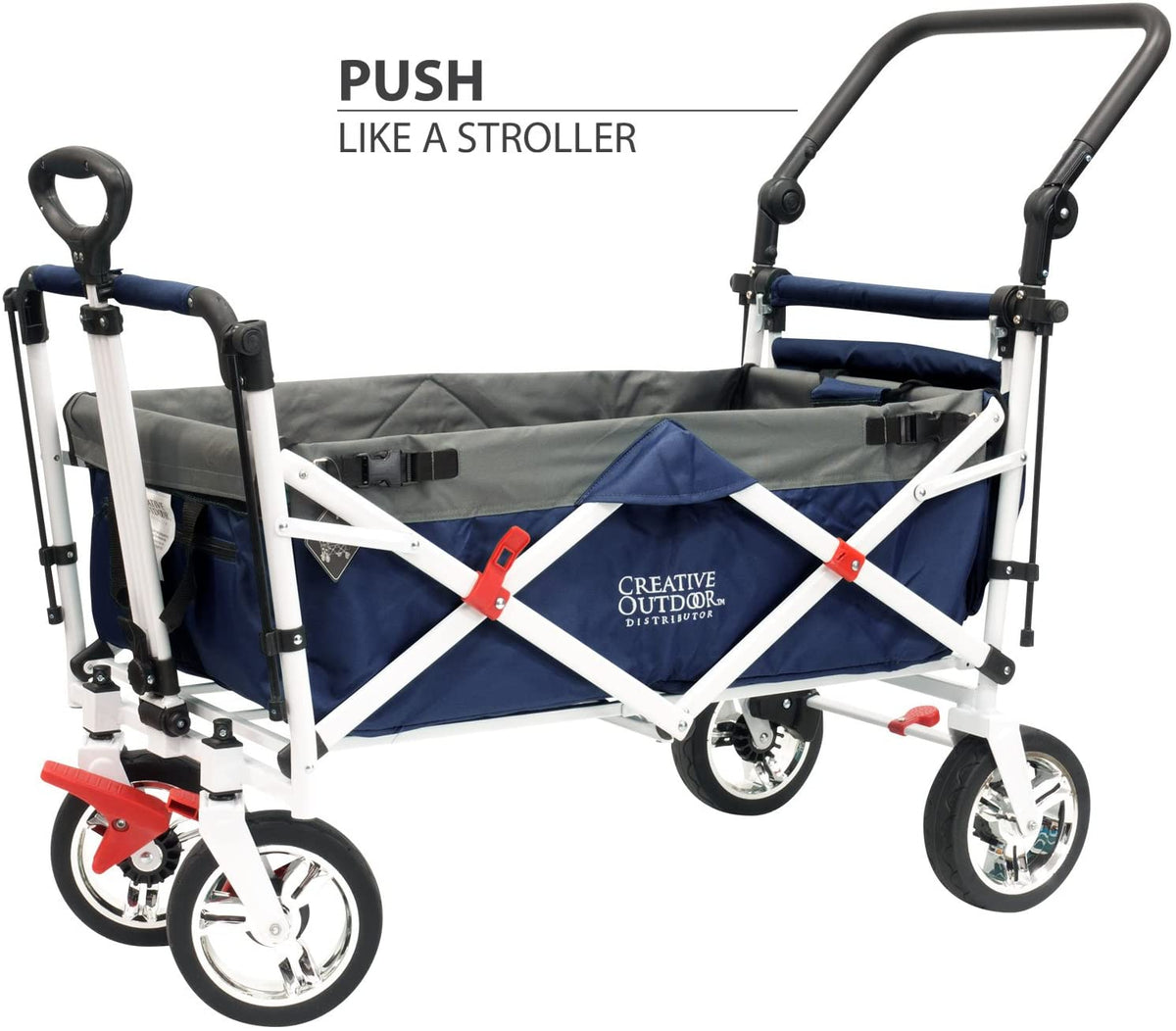 Creative Outdoor Push Pull Collapsible Folding Wagon Stroller Cart
