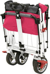 Push Pull Collapsible Folding Wagon Stroller Cart for Kids in pink colour 
