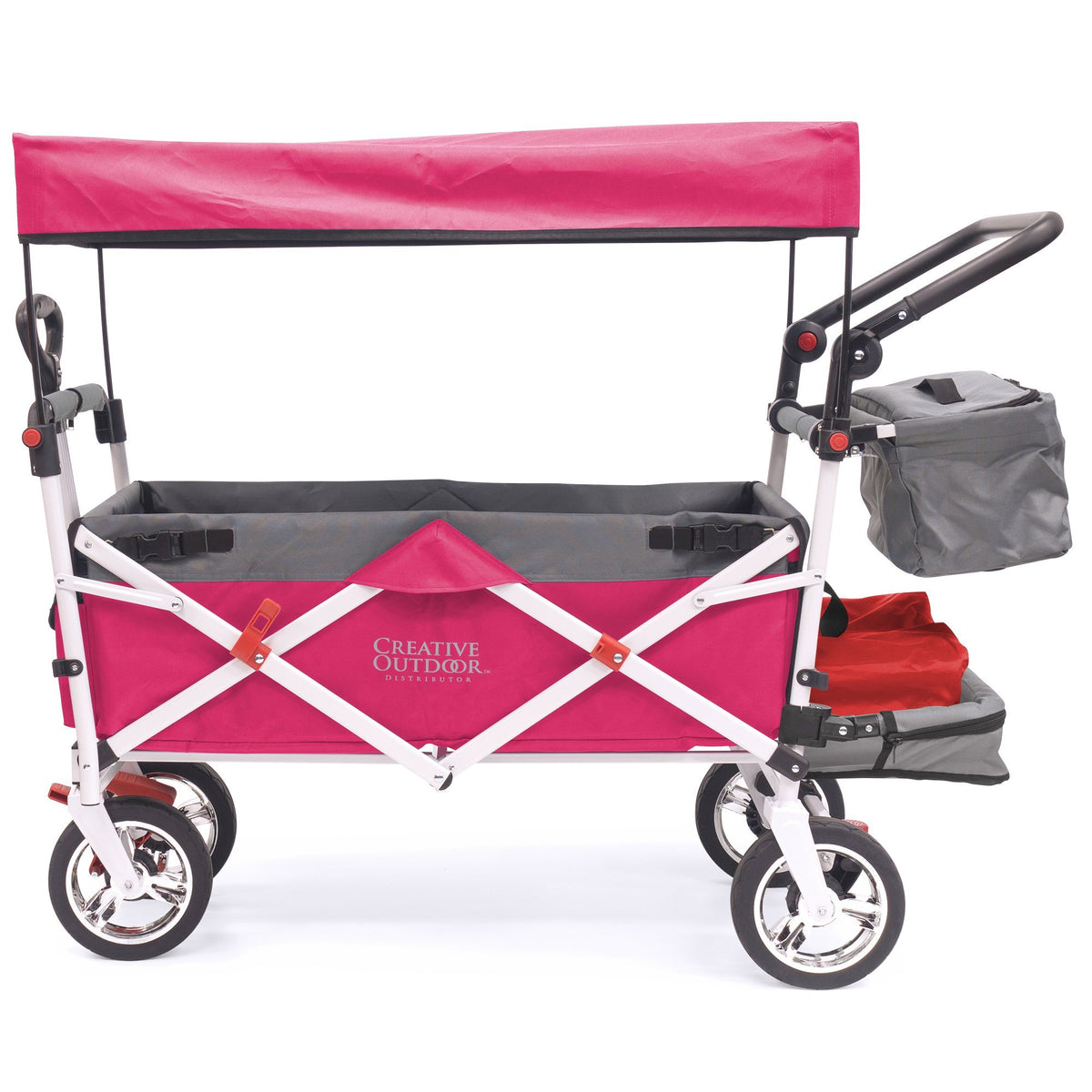 Push Pull SILVER SERIES Folding Wagon Stroller with Canopy