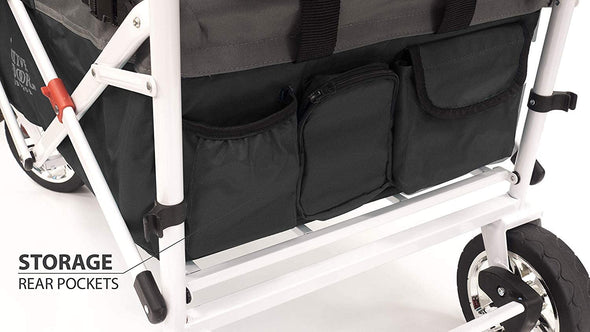 Push Pull Collapsible Folding Wagon Stroller Cart | Black