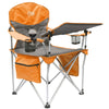 iChair Folding Wine Chair with Adjustable Tilt Table - Orange/Gray