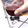 Padded Luxury Folding Wine Chair - Orange/Gray