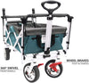 Creative Outdoors Push Pull Collapsible Folding Wagon| Teal