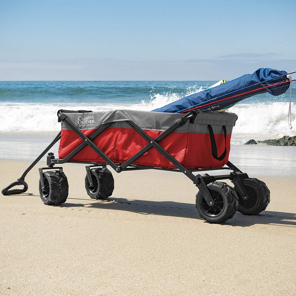 All-Terrain Collapsible Folding Wagon | Red – Wagonsrus