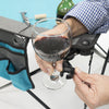 Folding table with wine holders