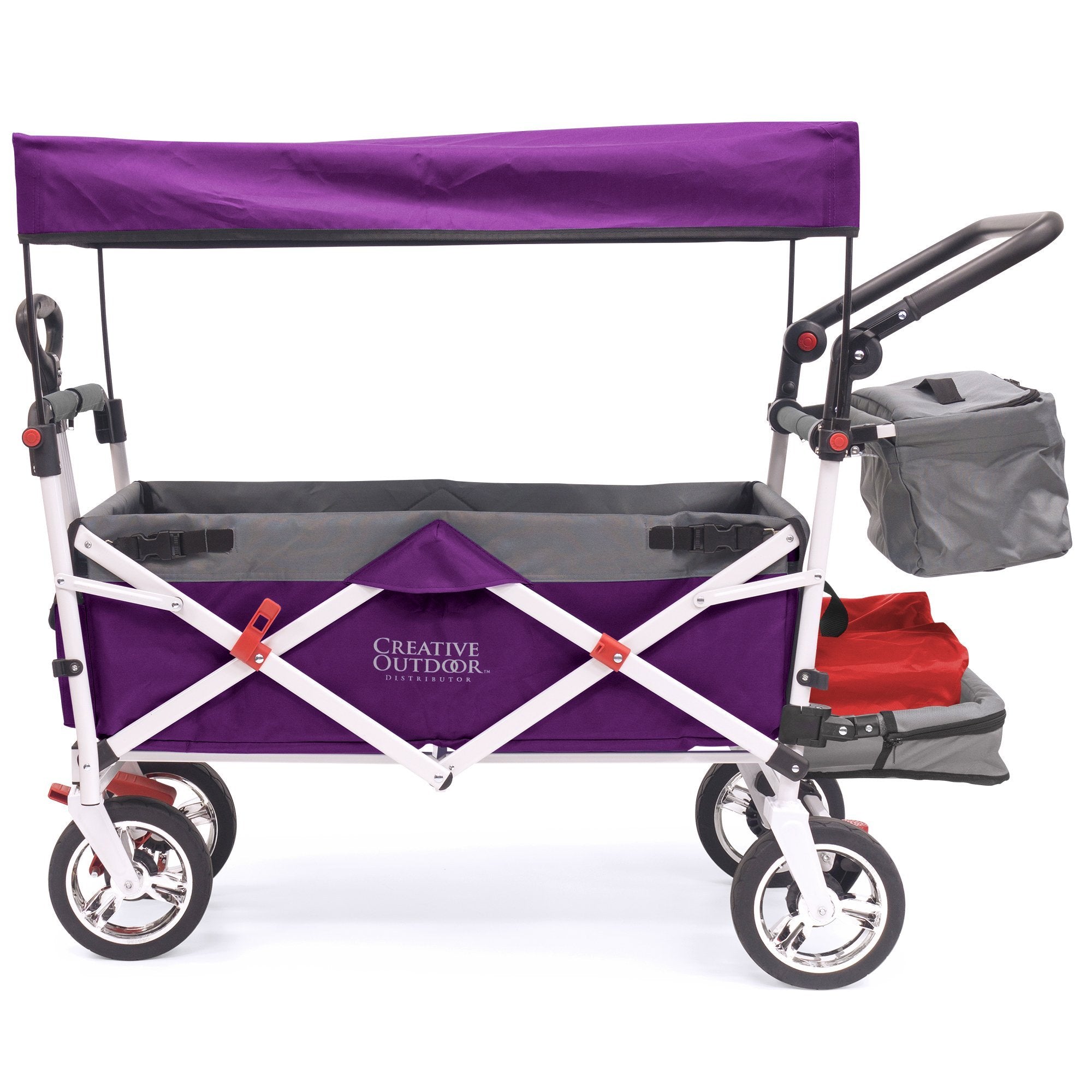 push and pull wagon stroller Push Pull Silver Series Folding Wagon Stroller with Canopy