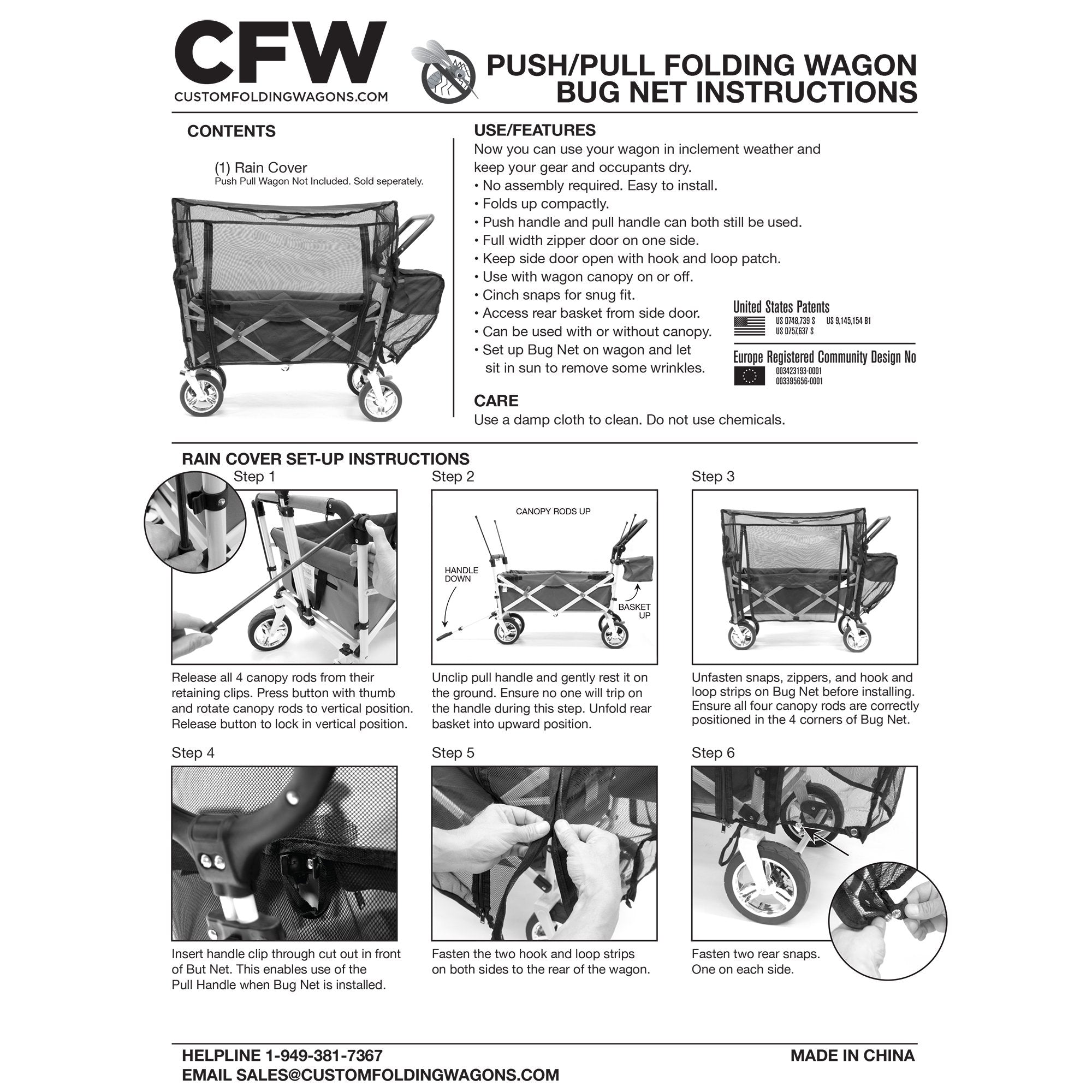 Push Pull Folding Wagon Insect Mosquito Bug Net Accessory – Wagonsrus