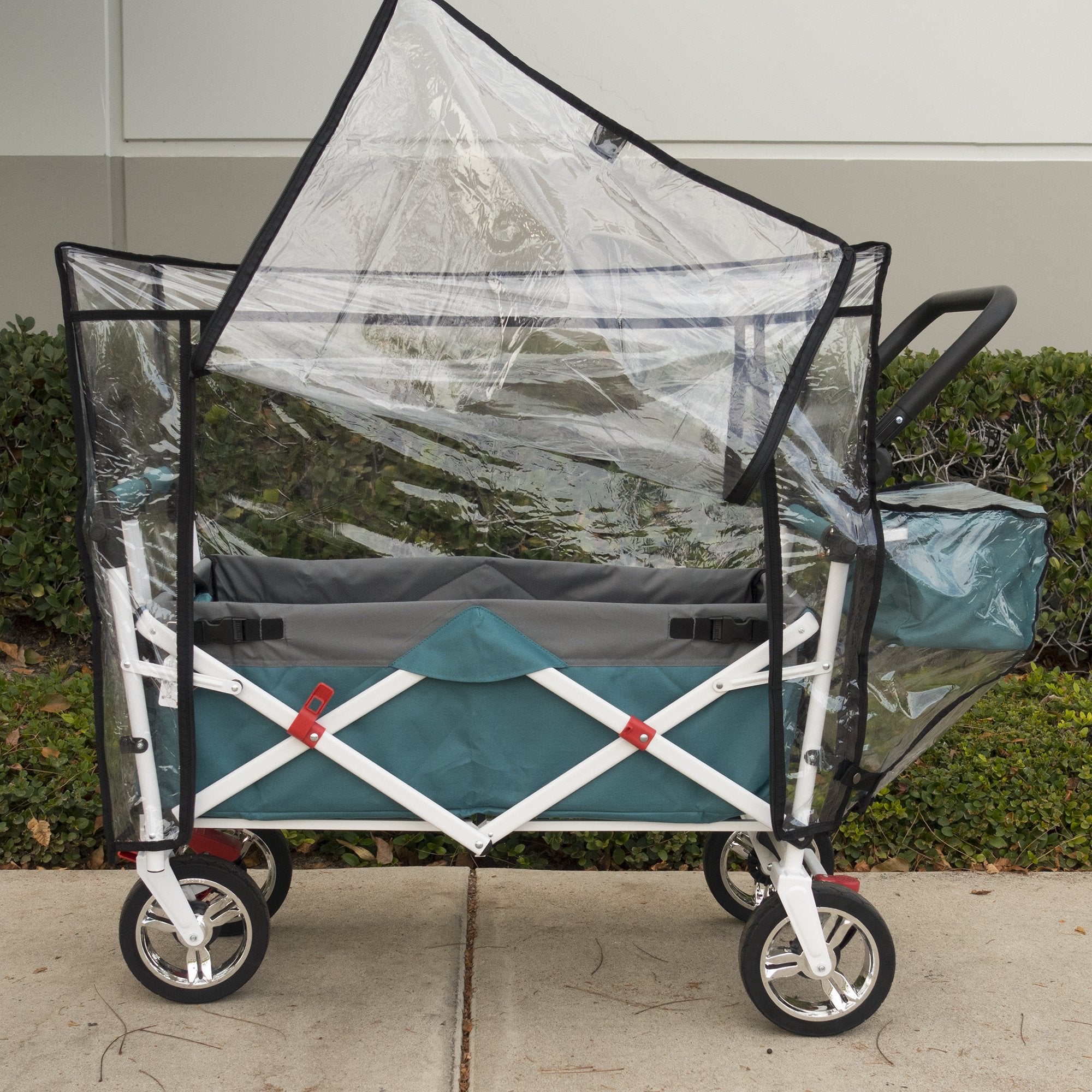 wagon stroller rain cover Creative Outdoor Push Pull Folding Wagon Rain Cover
