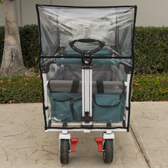 Push Pull Folding Wagon Rain Cover Accessory Front View