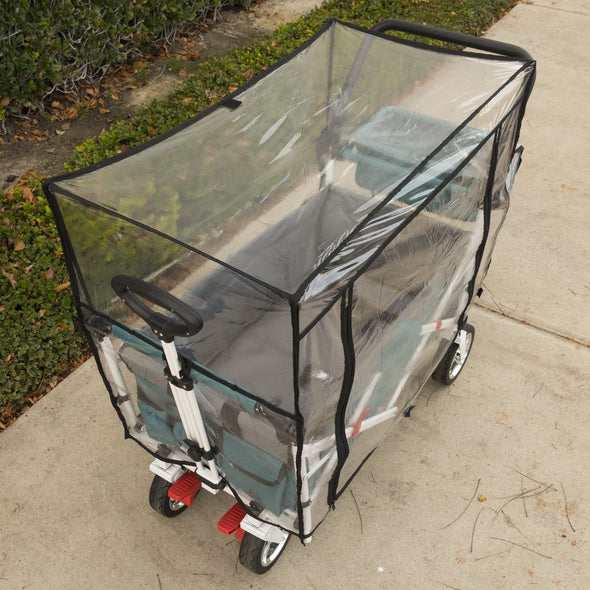 Push Pull Folding Wagon Rain Cover Accessory Front View