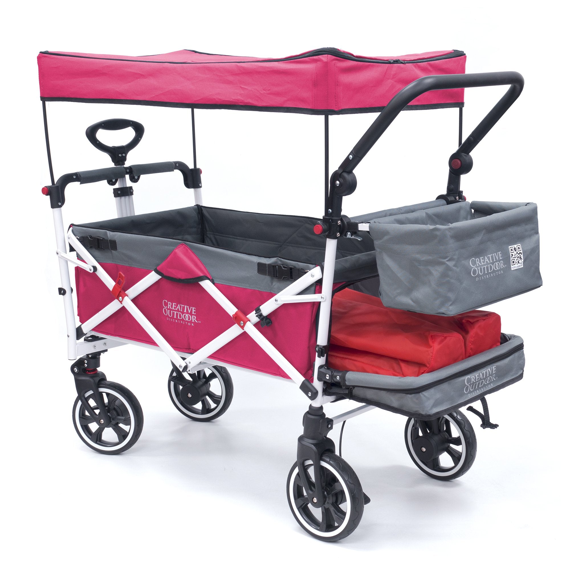 wagon push stroller Push Pull TITANIUM SERIES Folding Wagon Stroller with Canopy