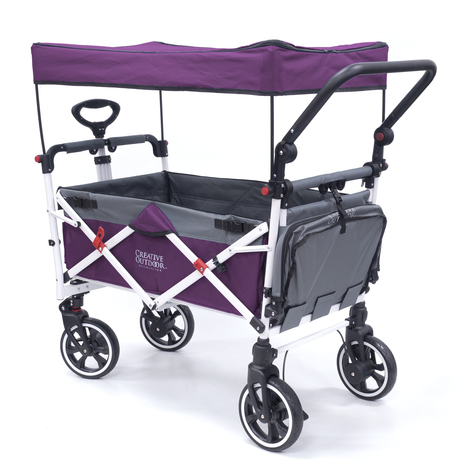 folding stroller wagon with canopy Push Pull TITANIUM SERIES Folding Wagon Stroller with Canopy